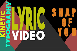 create a kinetic typography lyric video or music video with double exposure