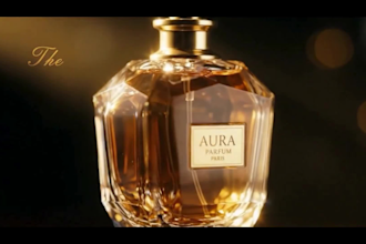 create luxury 3d perfume bottle animation ai perfume video ai commercial ads
