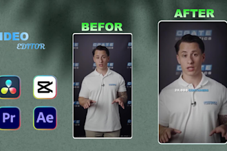 edit trending short form videos with motion graphics for reels shorts tiktok