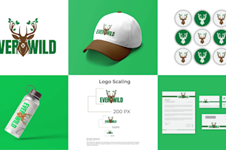 do logo and brand guideline style, brand identity kit book