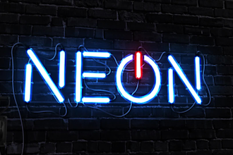 make make realistic neon intro for you