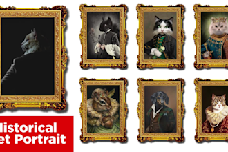 create custom pet portrait