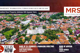 create real estate videos using google earth, drone videos and motion graphics