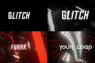 build glitch logo animation vj loop within 24 hours