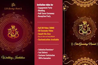 design indian wedding invitation video for whatsapp