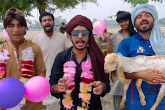 create crazy and funny happy birthday video with goats