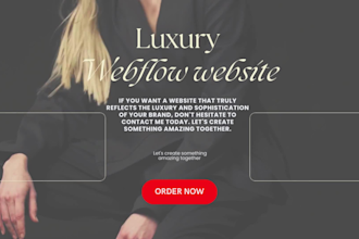 design unique and sophisticated luxury webflow website