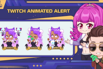 create custom animated twitch alerts