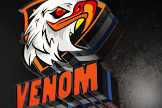 create 3d logo animation and 3d reveal with element 3d