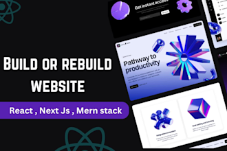 build, rebuild full stack website development, frontend design