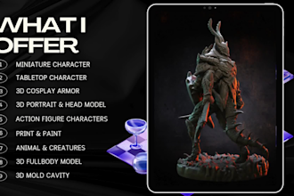 sculpt printable 3d miniatures warhammer table top dnd model figurines stl file