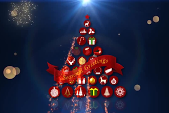 make christmas and new year intro greeting and message for you