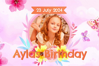 make happy birthday wishing video and photo slideshow