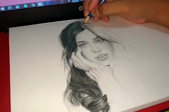 draw unrealistic drawing and blackwork illustration