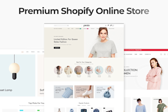 build shopify ecommerce website, setup shopify online store