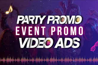 create dj nightclub, 360photobooth, dance party and corporate event promo video