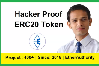 build hack proof erc20 token smart contract in solidity  ethereum bsc tron