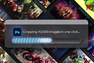 do bulk image cropping and resizing using photoshop