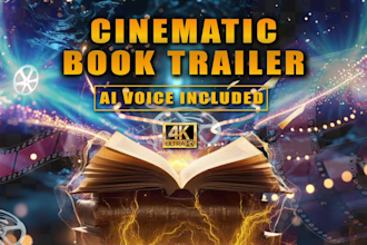 create a custom cinematic book trailer video