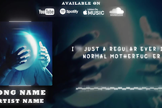 make wordplay  lyric video for your music video song