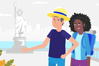 create a 2d animated explainer video or video animation