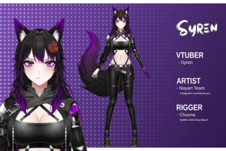 design and rig your live2d vtuber model with high quality