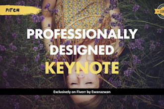 design high end, award winning keynote to wow audience