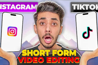 edit podcast videos, tiktoks, ig reels and youtube shorts
