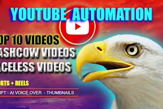 create cashcow, top 10, faceless youtube automation video editing
