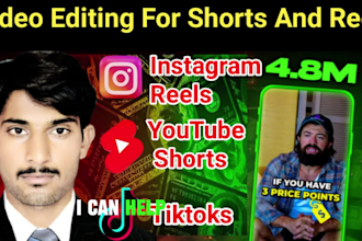 do video editing for instagram reels, youtube shorts and tiktoks with captions