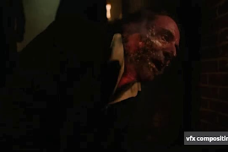 do visual effect vfx compositing, fire, horror blood cgi 3d animation film edit