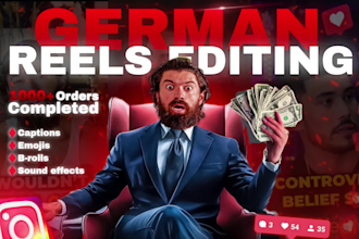 do german instagram reels editing with captions subtitles