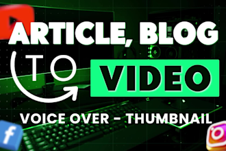 create videos from blog posts, articles with voiceover