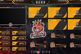 do unique stream overlay package for your stream