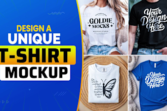 create t shirt mockup, tshirt video mockup, and 3d mockups