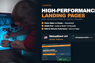 build a high converting plumber landing page