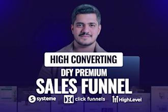 build sales funnel in gohighlevel, systeme io, or gohighlevel landing page