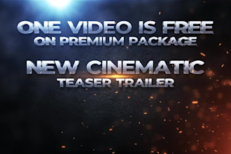 edit your cinematic trailer, teaser, intro, promo, or book video