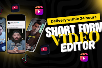 do short form video editing for tiktok, reels, and shorts