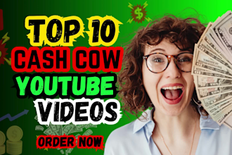 automated youtube cash cow channel faceless video editing top10 videos