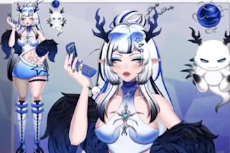 draw and rig live2d model live2d vtuber rigging vtube studio