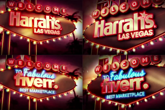create this custom las vegas logo intro animation