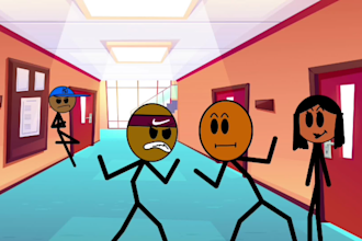 create 2d stickman and stick figure animations