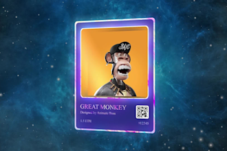 craft premium trading nft, crypto 3d card animation in 24hour