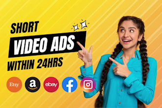 create short video ads for etsy, amazon, or ebay listing