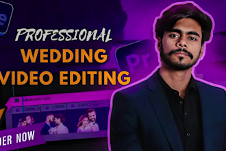 do cinematic wedding video editing with storytelling and color grading