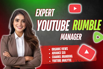 be your youtube growth strategist and audit consultant, manage channel with SEO