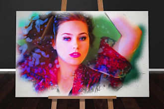 create a realistic portrait or digital painting
