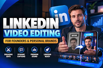do linkedin video editing for founders, ceos and personal brands