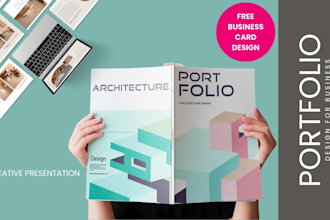 create unique professional architectural portfolio, resume, CV for your busines